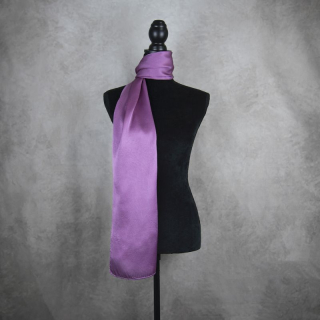 Hodvábny šál PURPUROVÝ, Vyrobený na Slovensku, 175 x 45cm