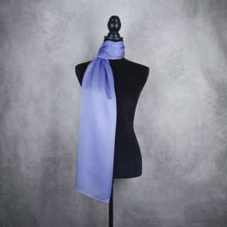 Hodvábny šál CHRPOVO-MODRÝ, Vyrobený na Slovensku, 175 x 45cm