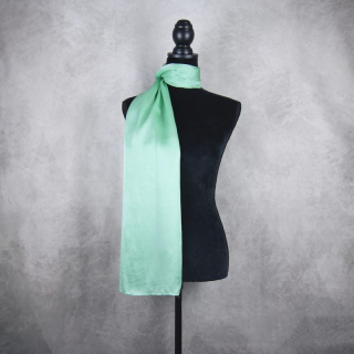 Hodvábny šál SMARAGDOVO-ZELENÝ, Vyrobený na Slovensku, 175 x 45cm