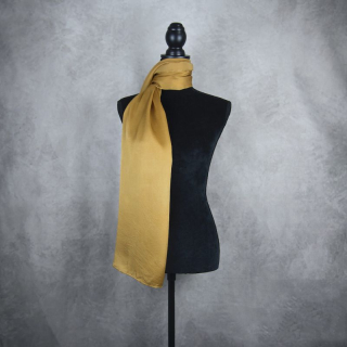 Hodvábny šál MEDENÝ, Vyrobený na Slovensku, 175 x 45cm