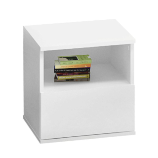 Malý elegantný nočný stolík, biela