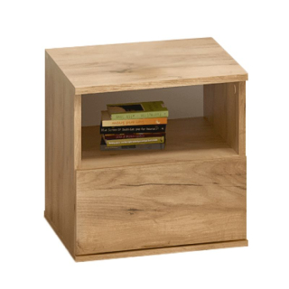 Malý elegantný nočný stolík, dub craft zlatý