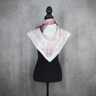 Hodvábna šatka RUŽOVÝ KÔŇ, 80 x 80cm