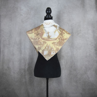 Hodvábna šatka SLOVENSKO ORANŽOVÁ, 85 x 85cm