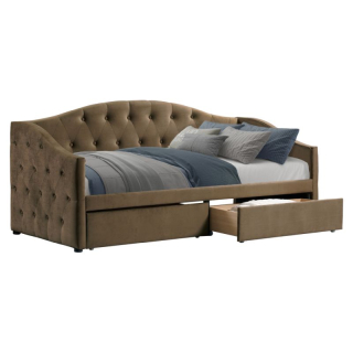 Čalúnená posteľ s úložným priestorom 90x200, hnedá Velvet látka