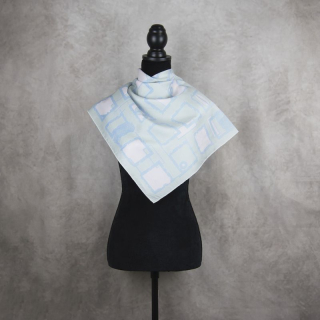 Hodvábna šatka ŠTVORCE MODRÝ MIX, 85 x 85cm