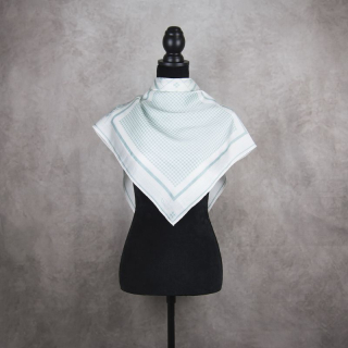 Hodvábna šatka KOHÚTIA STOPA ZELENÁ, 85 x 85cm