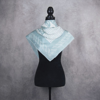 Hodvábna šatka TYRKYSOVÁ MEDÚZA, 85 x 85cm