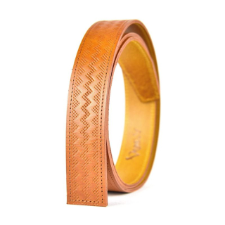 Kožený remeň pre opasky s automatickou prackou, šírka 3cm, koňakový dekor