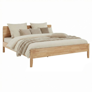 Manželská posteľ, 180x200, masívne drevo, prírodná