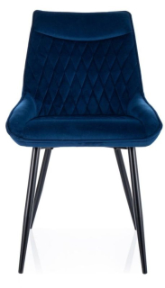 Elegantná zamatová stolička, čierna-granátová bluvel 86