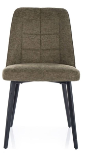 Jedálenská stolička v  jednoduchom štýle, čierny mat-oliwka 77