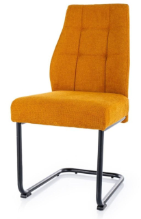 Moderná stolička v jednoduchom štýle, čierna-curry 66