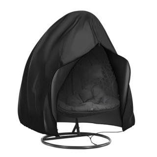 Ochranný obal na závesné dvojkreslo, čierny