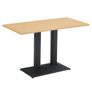 Elegantný jedálenský stôl, dub-čierna, 120x60