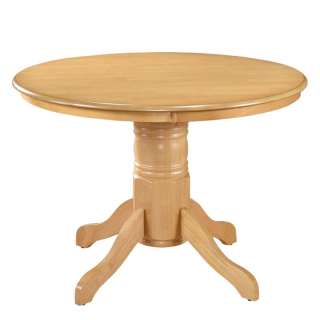 Jedálenský stôl, okrúhly, dub svetlý