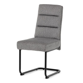 Stolička jedálenská, taštičkové pružiny, svetlo sivá látka