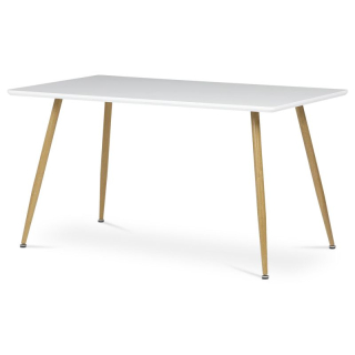 Stôl jedálenský 140x80, MDF, biela matná doska