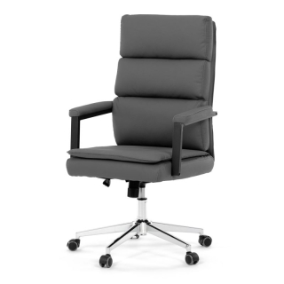 Kancelárska stolička v modernom sivom prevedení, ekokoža