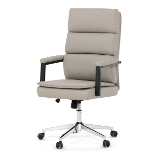 Kancelárska stolička v modernom striebornom prevedení, ekokoža