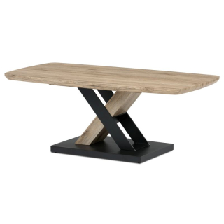 Konferenčný stôl v modernom dizajne 120x60cm, MDF doska, 3D dekor dub san remo