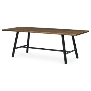 Stôl jedálenský, 220x90cm, dyha, farba orech