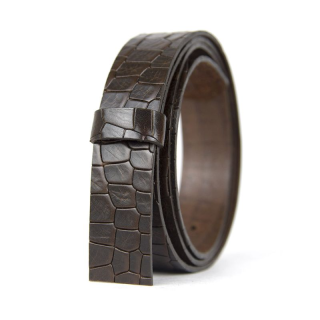 Kožený remeň s dierkami, šírka 3.3cm, CROCO dezén