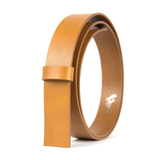 Kožený remeň s dierkami, šírka 3.3cm, koňaková farba