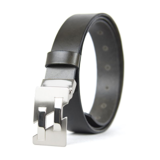 Unisex kožený opasok JOINTS, šírka 3.3cm, Olivová