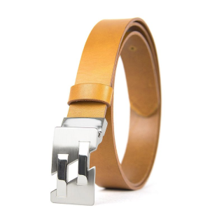 Unisex kožený opasok JOINTS, šírka 3.3cm, Koňaková