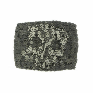 Dizajnová kovová pracka SKULL, 40mm