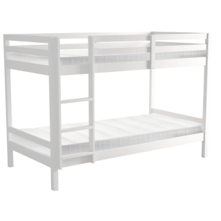 Neprehliadnuteľná poschodová posteľ , 90x200, masívne drevo, biela