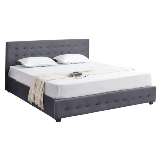 Posteľ s úložným priestorom v sivom odtieni, 180x200