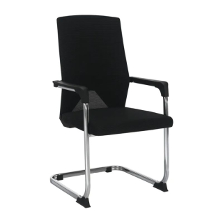 Zasadacia stolička s opierkami na ruky, čierna