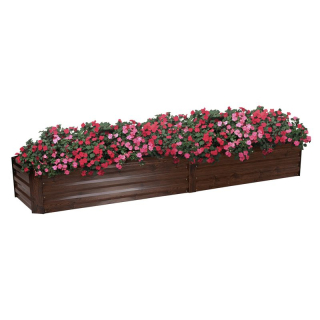 Vyvýšený záhon 237x60, hnedá oceľ