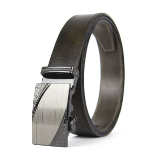 Kožený opasok s automatickou prackou BLAZE - Olivová