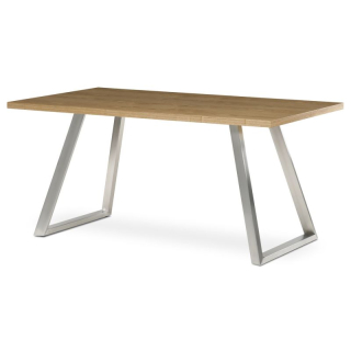 Jedálenský stôl v modernom dizajne, dyha s dekorom duba