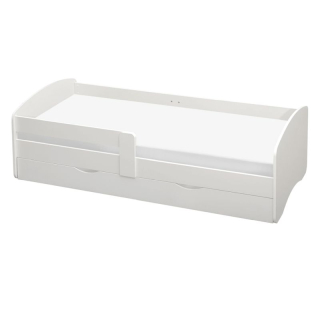 Detská posteľ s roštom a úložným priestorom 90x200, biela