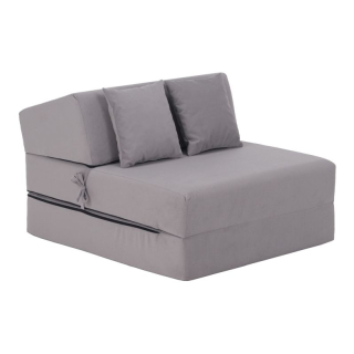 Skladací matrac do tvaru kresla, svetlosivá