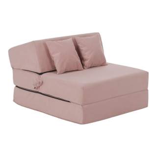 Skladací matrac do tvaru kresla, ružová