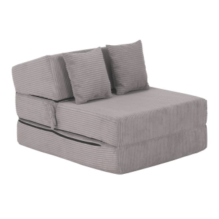 Skladací matrac do tvaru kresla, sivá