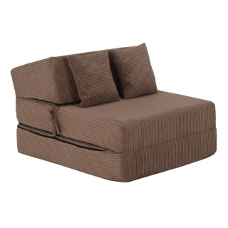 Skladací matrac do tvaru kresla, svetlohnedá