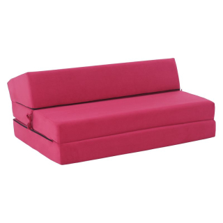 Skladací matrac do tvaru dvojkresla, ružová magenta