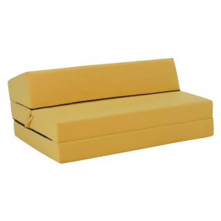 Skladací matrac do tvaru dvojkresla, žltá