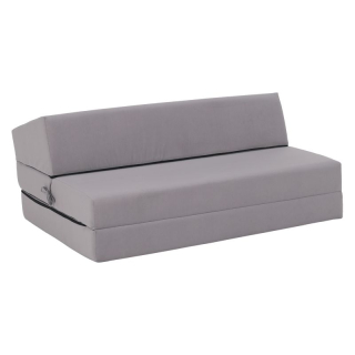 Skladací matrac do tvaru dvojkresla, svetlosivá