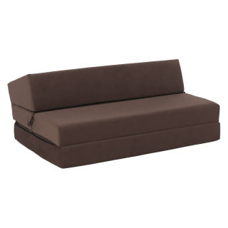 Skladací matrac do tvaru dvojkresla, hnedá Taupe