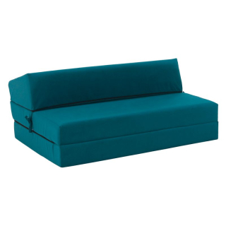 Skladací matrac do tvaru dvojkresla, petrolejová