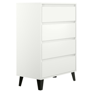 Komoda 4S70, 4x šuplík, biela