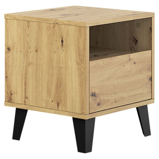 Praktický nočný stolík so šuplíkom, dub artisan