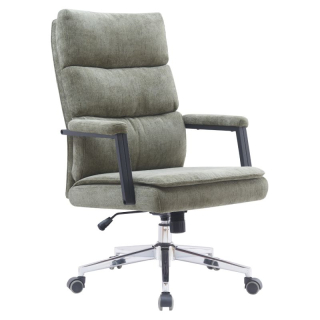 Moderné kreslo do kancelárie, v zelenej látke